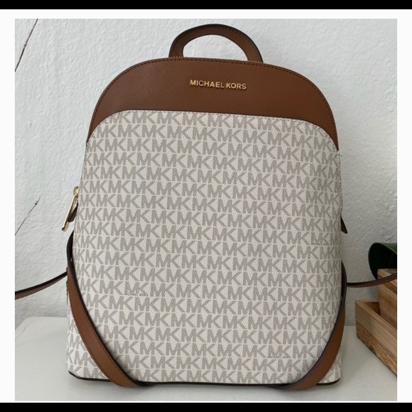 Michael Kors Emmy LG Dome Backpack (Vanilla) - Picture 1 of 14